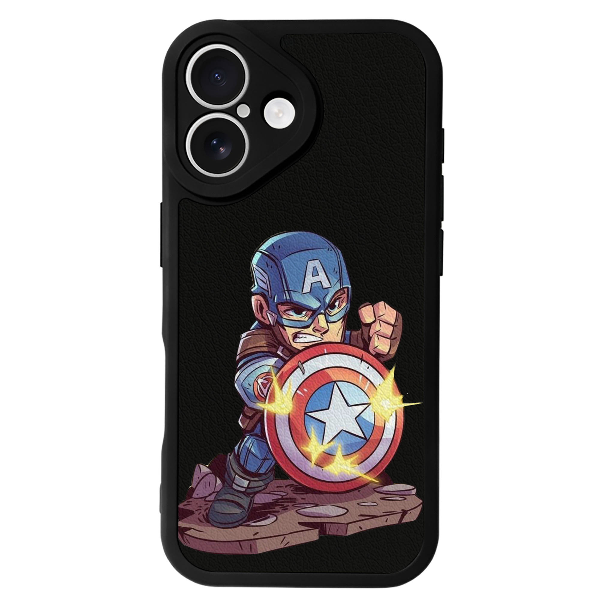 （画像用） アベンジャーズ The Avengers 【iPhone 16シリーズ対応】シリコンスマホケース（レザー調） 材質：シリコン